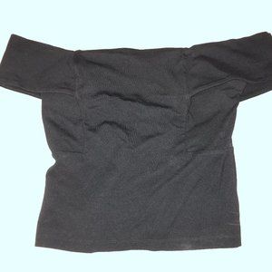 Anthropologie Off Shoulder Black Top